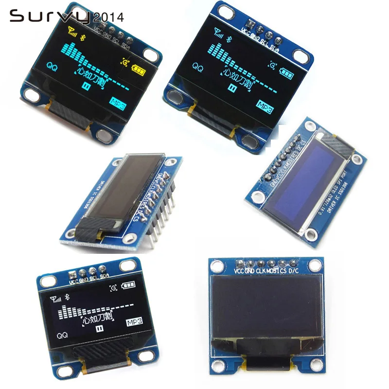 0.96/0.91 inch IIC Serial White OLED Display Module 128X64 I2C SSD1306 12864 LCD Screen Board GND VCC SCL SDA 0.96" for Arduino
0.96/0.91 inch IIC Serial White OLED Display Module 128X64 I2C SSD1306 12864 LCD Screen Board GND VCC SCL SDA 0.96" for Arduino