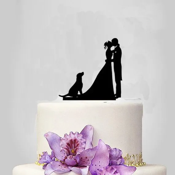 Free Shipping Black/Silver/Gold Acrylic Wedding Cake Topper Bride & Groom with Dog Pet Wedding Wooden Cake Topper Party Decors
Free Shipping Black/Silver/Gold Acrylic Wedding Cake Topper Bride & Groom with Dog Pet Wedding Wooden Cake Topper Party Decors