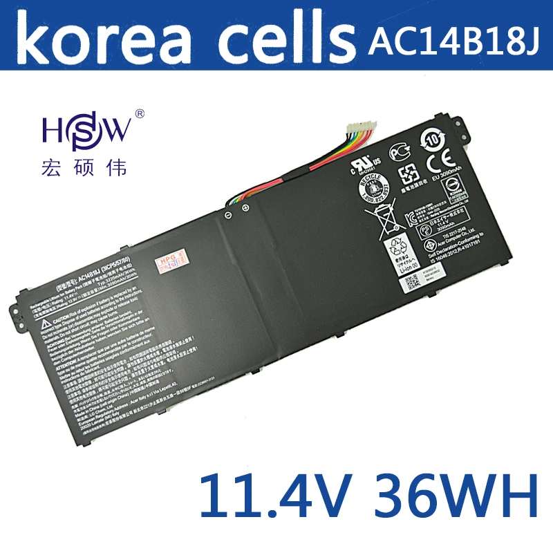 

New 11.4V 36wh Laptop Battery for Acer Aspire E3-111 V3-111 V3-111P V5-122 AC14B8K KT0030G AC14B18J 4ICP5/57/80