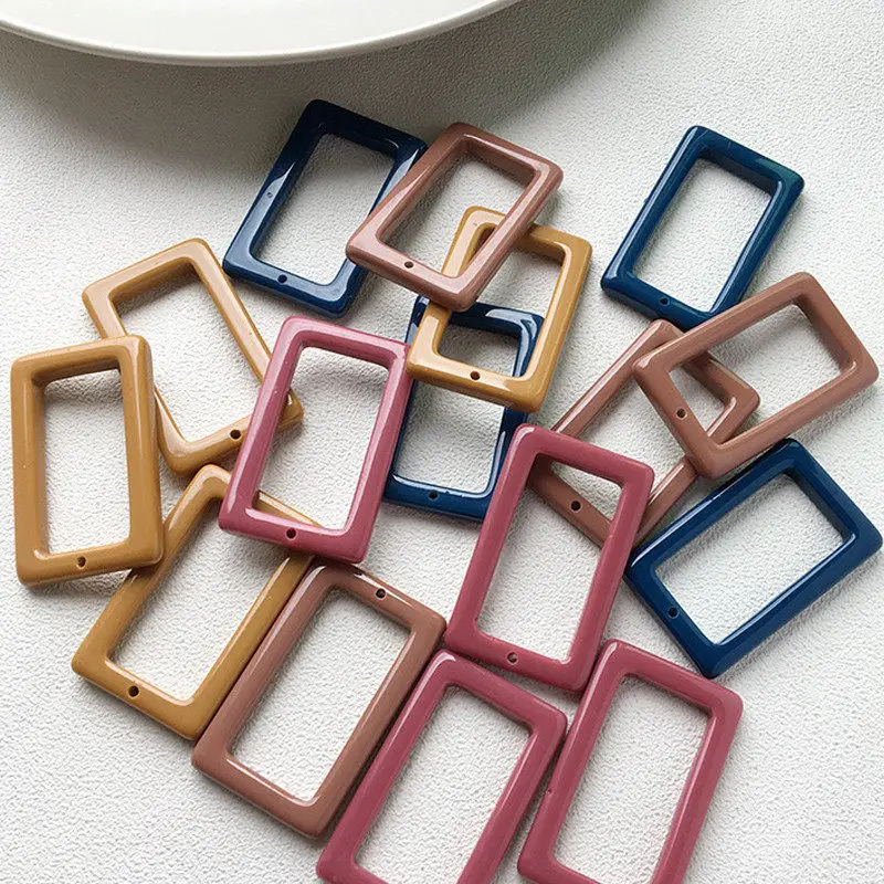 5pcs Hollow Rectangle Resin Necklace Pendants Findings Diy Vintage Dangle Charms With One Hole Earrings Jewelry Accessory F19
5pcs Hollow Rectangle Resin Necklace Pendants Findings Diy Vintage Dangle Charms With One Hole Earrings Jewelry Accessory F19