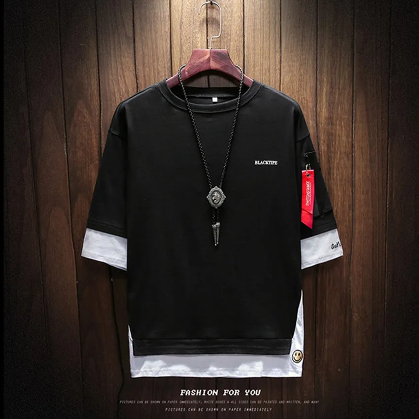 2019 Summer Korean Version Of The New Men's Belt Pendant Casual Round Neck Large Size Left Sleeve Zipper T-shirt Men's Clothing
2019 Summer Korean Version Of The New Men's Belt Pendant Casual Round Neck Large Size Left Sleeve Zipper T-shirt Men's Clothing