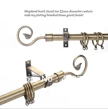 High quality & high loading 22mm(7/8inch) dia.&0.98mm thick plated brushed brass single curtain rod&shepherd hook finial MOQ 2M
High quality & high loading 22mm(7/8inch) dia.&0.98mm thick plated brushed brass single curtain rod&shepherd hook finial MOQ 2M