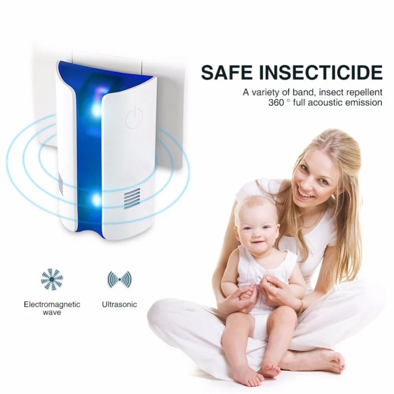 

Ultrasonic Mice Repeller Electronic Ultrasound Mouse Control Rejector Anti Mosquito Repellent For Cockroach Bug Rat Rejection