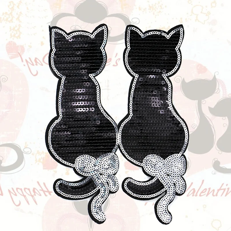 5 Piece / lot black cat patch sequins embroidered patches stickers clothes accessories Iron On T-shirt sweater decorated patch
5 Piece / lot black cat patch sequins embroidered patches stickers clothes accessories Iron On T-shirt sweater decorated patch