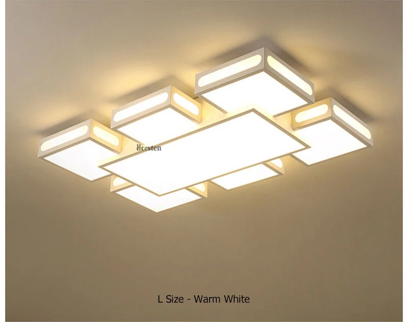 Modern Simple Acrylic LED Ceiling Lights Minimalist Rectangular Ceiling Chandelier Lights Lamp For Living Room Bedroom 220V (11)