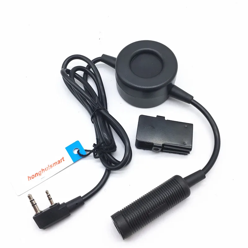 Круглый большой PTT кабель U94 разъем K для Kenwood Baofeng ɽ xun Puxing Z Tactical Bowman Elite II HD01 HD02 H50