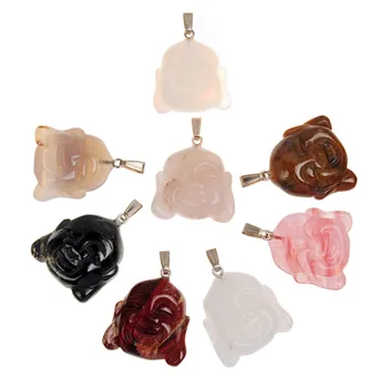 Druzy Fashion Carved Mixed Color Buddha Head Natrual Stone Charm Pendants For Jewelry Making 6pcs/lot
Druzy Fashion Carved Mixed Color Buddha Head Natrual Stone Charm Pendants For Jewelry Making 6pcs/lot