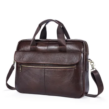 Genuine Leather Men's Business Briefcase 2018 New Male Handbag Solid Color Retro 14.7inch Shoulder Messenger Bag
Genuine Leather Men's Business Briefcase 2018 New Male Handbag Solid Color Retro 14.7inch Shoulder Messenger Bag