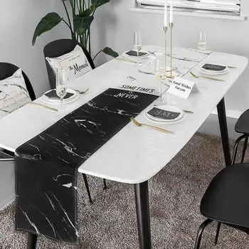 INS Nordic Table Runner Tablecloth Cover Fabric Marble Geometric White Black Lines Tassels Modern Home Office Store Decoration
INS Nordic Table Runner Tablecloth Cover Fabric Marble Geometric White Black Lines Tassels Modern Home Office Store Decoration
