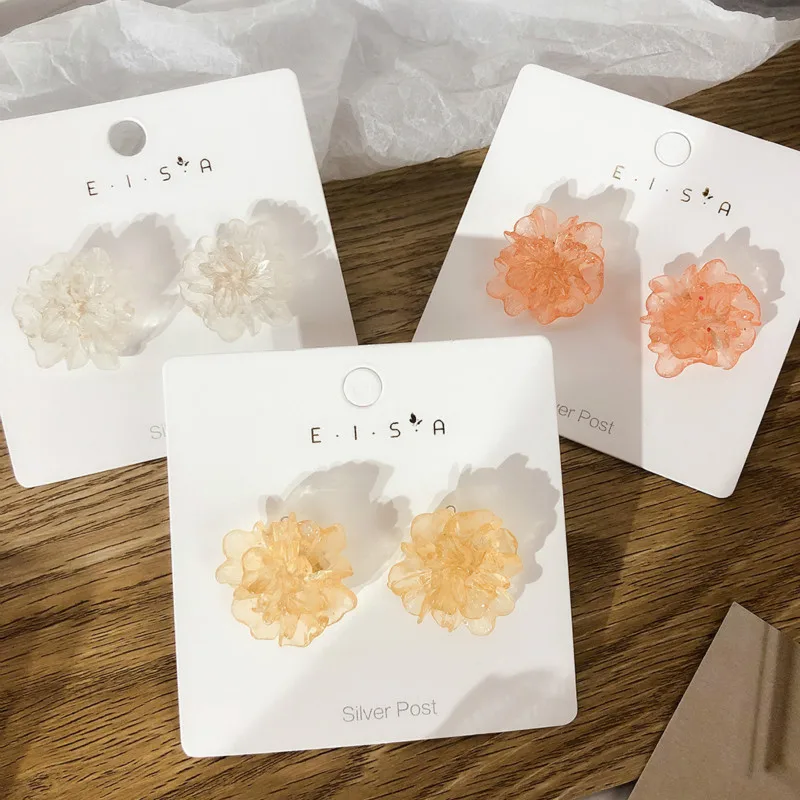 Fashion Trend Korean Edition Xiaoqing Freshman Makes Crystal Flower Ear Nails Sweet Baita Acrylic Colored Petal Earrings
Fashion Trend Korean Edition Xiaoqing Freshman Makes Crystal Flower Ear Nails Sweet Baita Acrylic Colored Petal Earrings