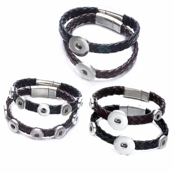 10pcs/lot Genuine Woven Leather Magnet Snap Bracelet/Bangle Leather Rope Bracelet Fit 12/18mm Snap Button Snap Jewelry
10pcs/lot Genuine Woven Leather Magnet Snap Bracelet/Bangle Leather Rope Bracelet Fit 12/18mm Snap Button Snap Jewelry
