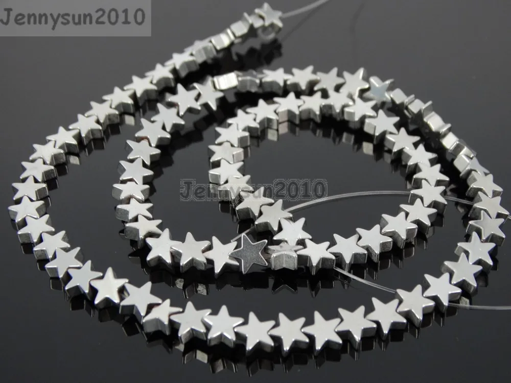 Natural 8mm Silver Hematite Gems stone Flat Star Beads 16'' for Jewelry Making Crafts 10 Strands/Pack
Natural 8mm Silver Hematite Gems stone Flat Star Beads 16'' for Jewelry Making Crafts 10 Strands/Pack
