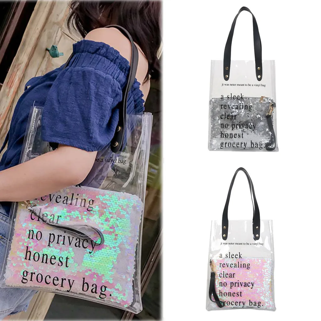 women messenger bags Fashion Transparent Shoulder Bag Sequins Messenger Bag Handbag Beach Bag sac transparent femme#BYY40
women messenger bags Fashion Transparent Shoulder Bag Sequins Messenger Bag Handbag Beach Bag sac transparent femme#BYY40