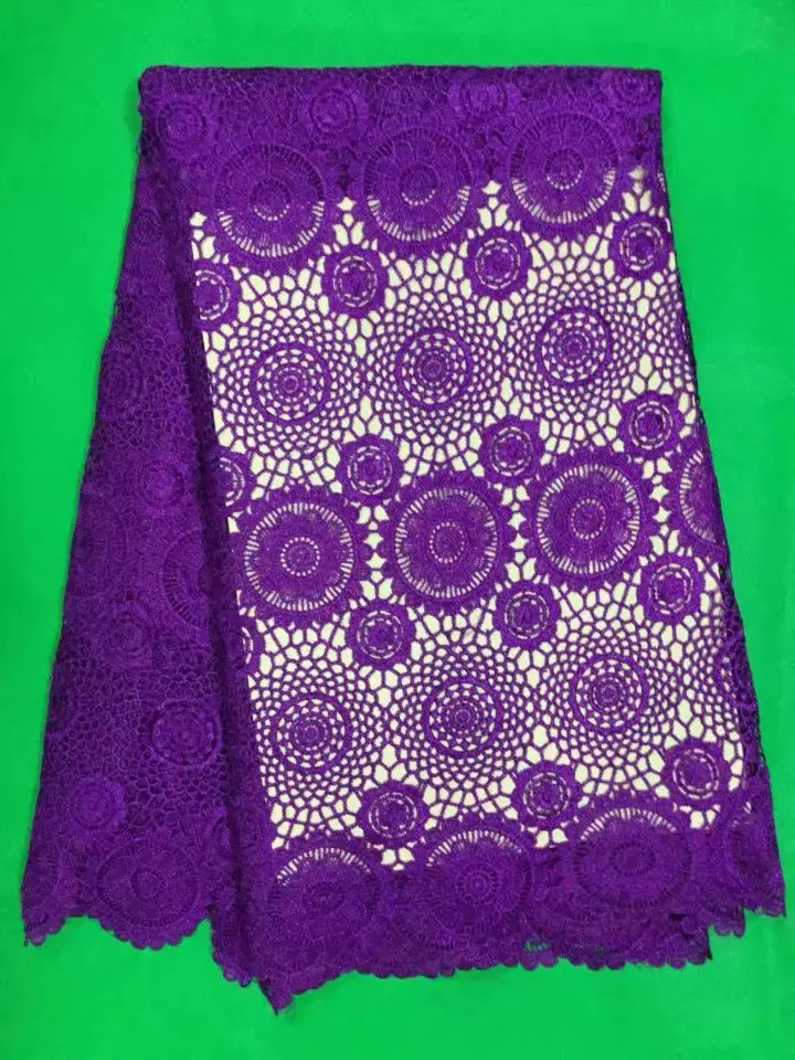 5 Y/PC Popular purple embroidery african water soluble lace fabric with flower design french cord lace for dress DW14-4
5 Y/PC Popular purple embroidery african water soluble lace fabric with flower design french cord lace for dress DW14-4