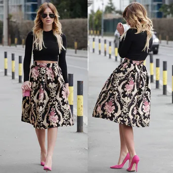 2016 Hot Selling Sexy Women Floral Skirts Autumn Vintage Womens Midi Skirts Skater Flared Pleated Casual Midi Skirt
2016 Hot Selling Sexy Women Floral Skirts Autumn Vintage Womens Midi Skirts Skater Flared Pleated Casual Midi Skirt