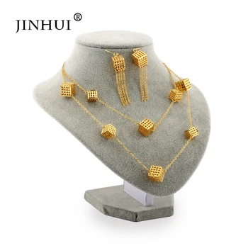 Jin Hui African Fashion gold color jewelry sets women Men gifts girl Party wedding Necklace and Earrings sets 80cm Pendant Gift
Jin Hui African Fashion gold color jewelry sets women Men gifts girl Party wedding Necklace and Earrings sets 80cm Pendant Gift