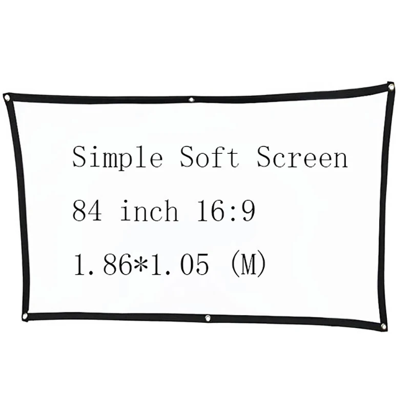 Thinyou 84 inch 16:9 Simple Soft Screen Portable HD Foldable Anti-crease Projector Screen for Home Theater Outdoor Indoor
Thinyou 84 inch 16:9 Simple Soft Screen Portable HD Foldable Anti-crease Projector Screen for Home Theater Outdoor Indoor
