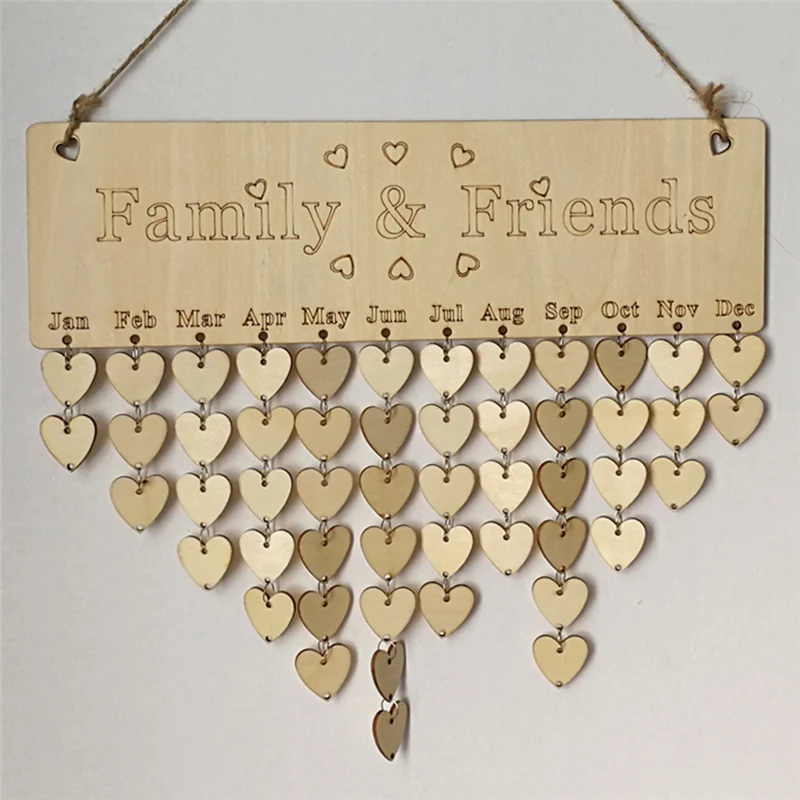 Wooden DIY Anniversary Calendar Board Family and Friend Brithday Calendar Sign Special Dates Planner Board Hanging Decoration
Wooden DIY Anniversary Calendar Board Family and Friend Brithday Calendar Sign Special Dates Planner Board Hanging Decoration