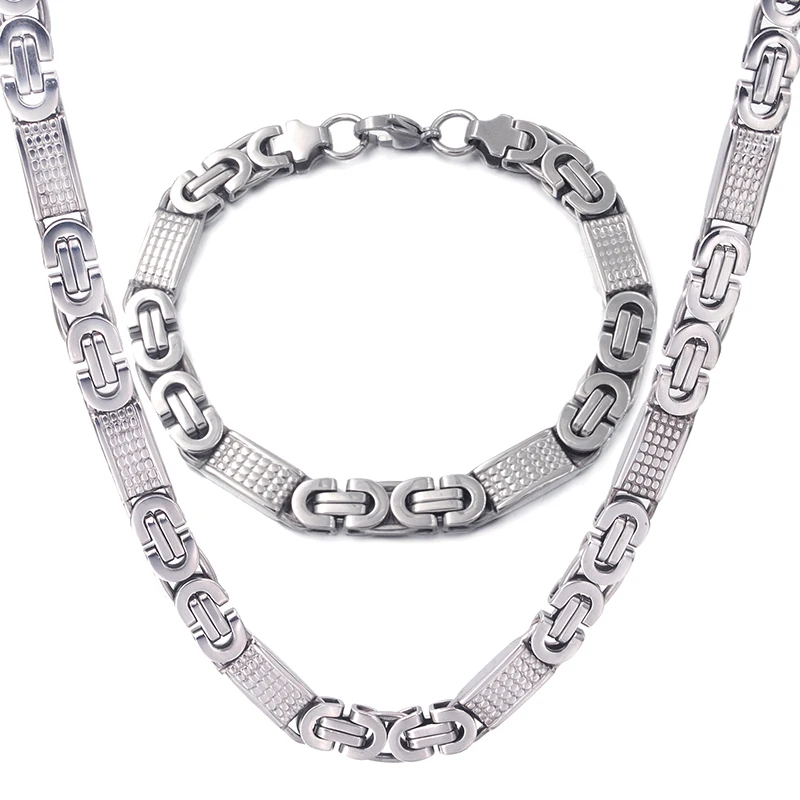 CHIMDOU Men Jewelry Set Silver Color Bracelet Necklace Set Link Wholesale Jewellery Cool Party Stainless Steel China Sets 
CHIMDOU Men Jewelry Set Silver Color Bracelet Necklace Set Link Wholesale Jewellery Cool Party Stainless Steel China Sets