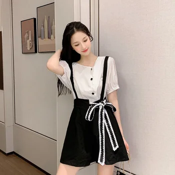 Loose 2019 Brief V Eck 2 Pcs Set Single Breasted Vintage Women Sets Clothes Bow Fashion A-line Korean Twinset
Loose 2019 Brief V Eck 2 Pcs Set Single Breasted Vintage Women Sets Clothes Bow Fashion A-line Korean Twinset