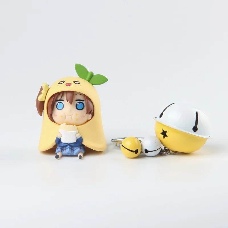 9 pcsset Anime Sankaku Head Himouto! Umaru-chan Doma Umaru pvc figure toys keychain (7)