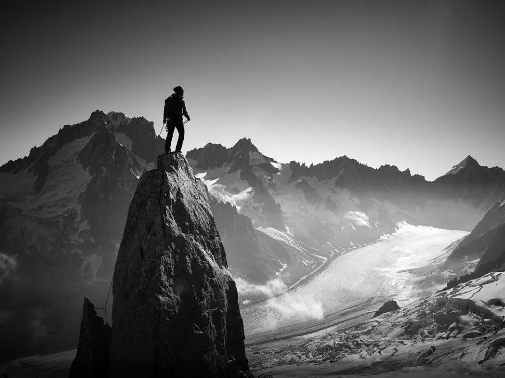 Home Decor Mountaineering Mountain Climbing-Silk Art Poster Wall Sicker Decoration Gift