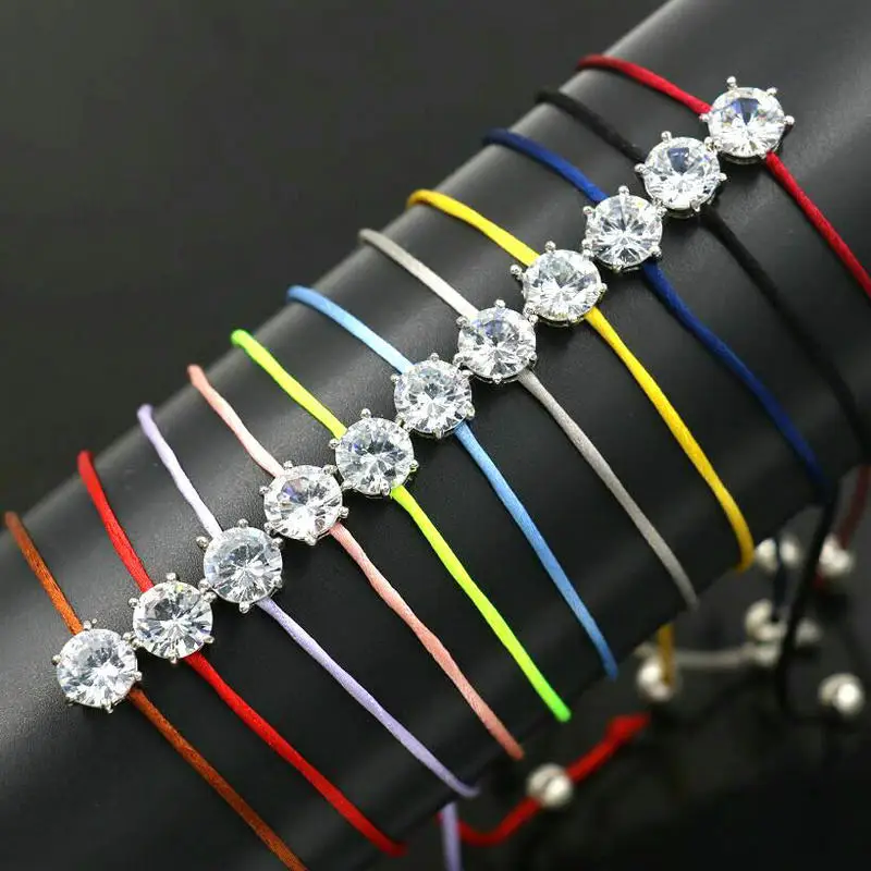 BPPCCR Wholesale 11 Colors Silver Color Rhinestones Crystals Zircon Lucky Braided Bracelet Thin Red Rope String DIY Bracelets
BPPCCR Wholesale 11 Colors Silver Color Rhinestones Crystals Zircon Lucky Braided Bracelet Thin Red Rope String DIY Bracelets