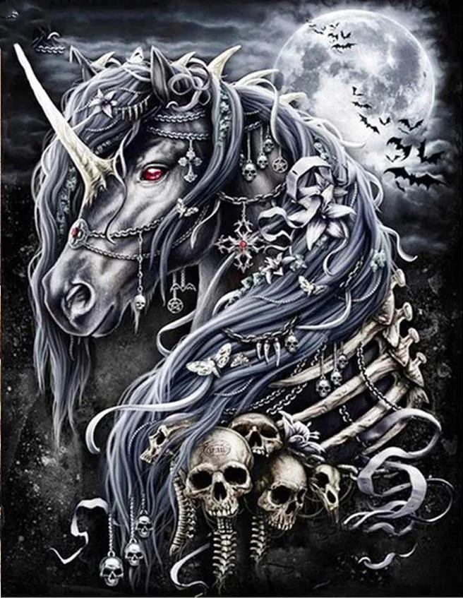 "Black Unicorn skull"diamond embroidery puzzles diamond painting sale for mosaic picture of rhinestones cross-stitch kit Pattern
"Black Unicorn skull"diamond embroidery puzzles diamond painting sale for mosaic picture of rhinestones cross-stitch kit Pattern