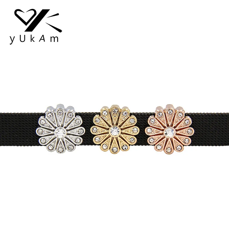 YUKAM Jewelry Silver Crystal Sliders Sunflower Daisy Flowers Slide Charms Keeper for Christmas Bracelets DIY Accessories Making
YUKAM Jewelry Silver Crystal Sliders Sunflower Daisy Flowers Slide Charms Keeper for Christmas Bracelets DIY Accessories Making