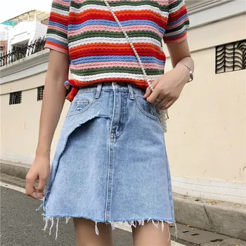 HziriP Stylish Sweet Simple Loose Denim 2019 New Summer Irregular Female A-Line High Waist Jean Women High Quality Skirts
HziriP Stylish Sweet Simple Loose Denim 2019 New Summer Irregular Female A-Line High Waist Jean Women High Quality Skirts