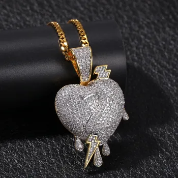Micro Paved AAA Cubic Zirconia Number 2 Lightning Heart Pendants Necklaces Men Hip Hop Bling Ice Out CZ Rapper Jewelry
Micro Paved AAA Cubic Zirconia Number 2 Lightning Heart Pendants Necklaces Men Hip Hop Bling Ice Out CZ Rapper Jewelry