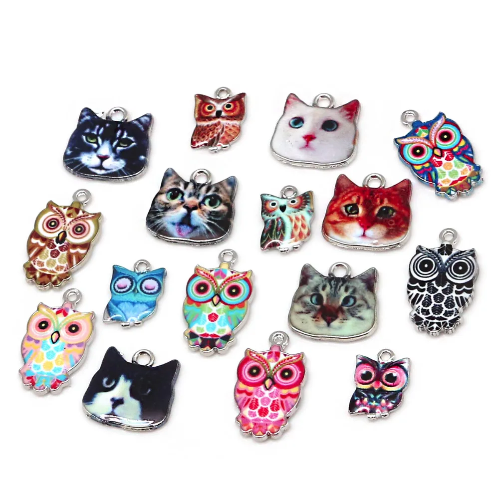 2-6pcs Multi size Owl Cat Enamel Spacer Beads Charm Fit DIY Necklace Bracelet Pendant For Jewelry Findings Making Hole 1.5/2mm
2-6pcs Multi size Owl Cat Enamel Spacer Beads Charm Fit DIY Necklace Bracelet Pendant For Jewelry Findings Making Hole 1.5/2mm