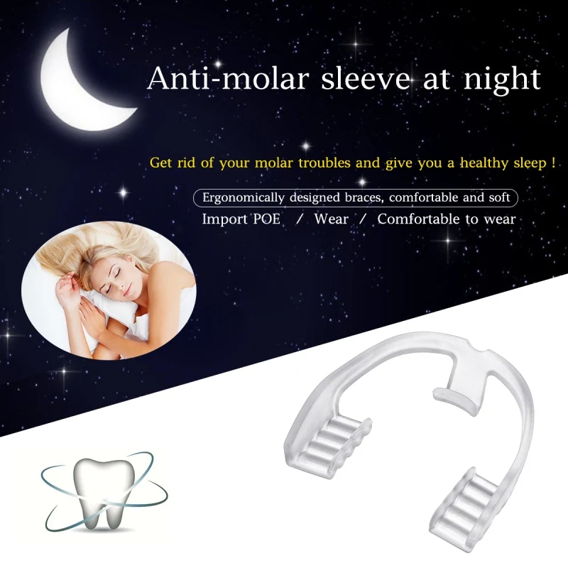 1Pc New Safe Silicone Dental Mouth Guard Stop Teeth Grinding Bruxism Eliminate Clenching Sleep Aid
1Pc New Safe Silicone Dental Mouth Guard Stop Teeth Grinding Bruxism Eliminate Clenching Sleep Aid