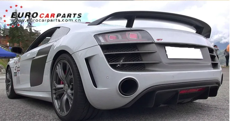 On sale! R8 GT rear wing fit for AD R8 V8 V10 GT style carbon fiber material R8 rear wing with trunk lid mesh (1)_