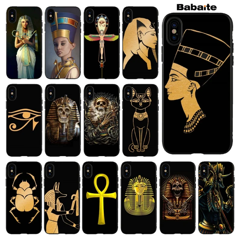 Babaite Egypt Nefertiti Anubis Ankh Black High Quality Phone Case for Apple iPhone 5 5S SE 6 6S 7 8 Plus X XS MAX XR Cellphones
Babaite Egypt Nefertiti Anubis Ankh Black High Quality Phone Case for Apple iPhone 5 5S SE 6 6S 7 8 Plus X XS MAX XR Cellphones