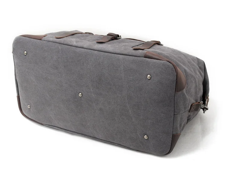 Womens Canvas Duffle Bags Grey Brown Black