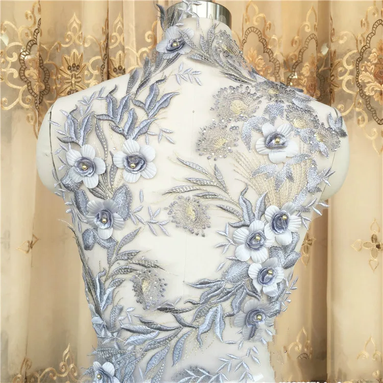 1Pcs 3D Beaded Wedding Dress Lace Patch Applique Flower Fabric Handmade DIY Bridal Headdress Lace Collar
1Pcs 3D Beaded Wedding Dress Lace Patch Applique Flower Fabric Handmade DIY Bridal Headdress Lace Collar