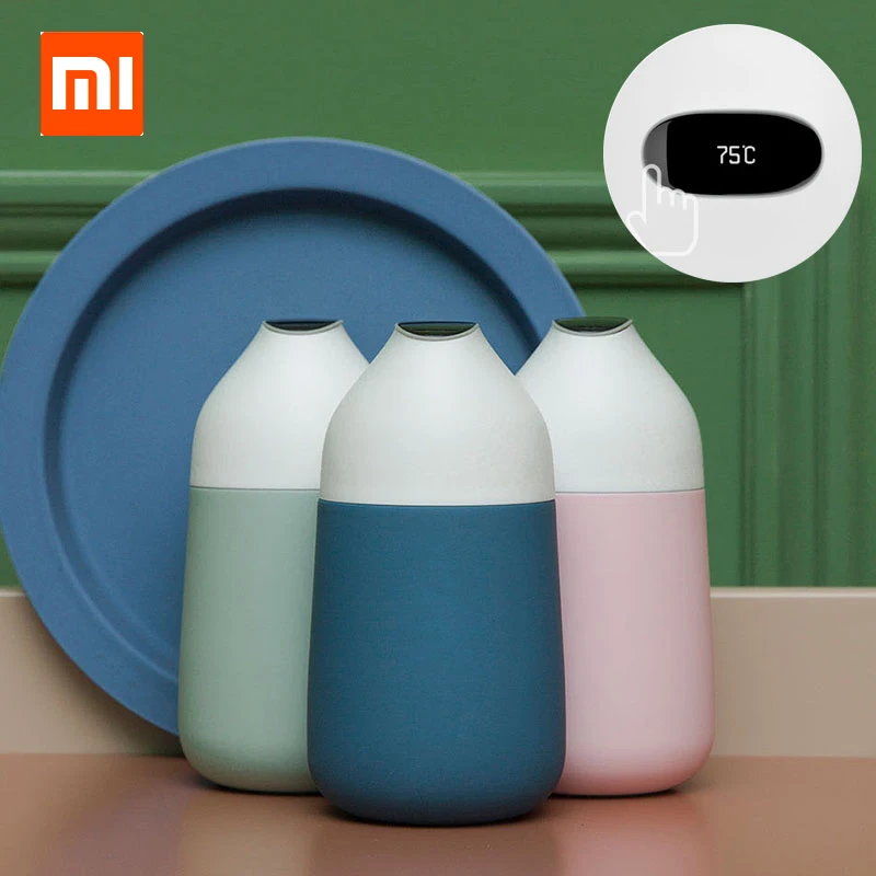 Xiaomi KissKissFish CC Mini Bottle Smart Travel Mug Thermal Cup Tumbler Vacuum Insulation OLED Touch Temperature Display | Электроника