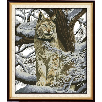 Snow leopard animal Needlework Cotton EmbroideryDIY Cross-stitching DMC Cross Stitch Sets Home Decoration wall art painting new 
Snow leopard animal Needlework Cotton EmbroideryDIY Cross-stitching DMC Cross Stitch Sets Home Decoration wall art painting new