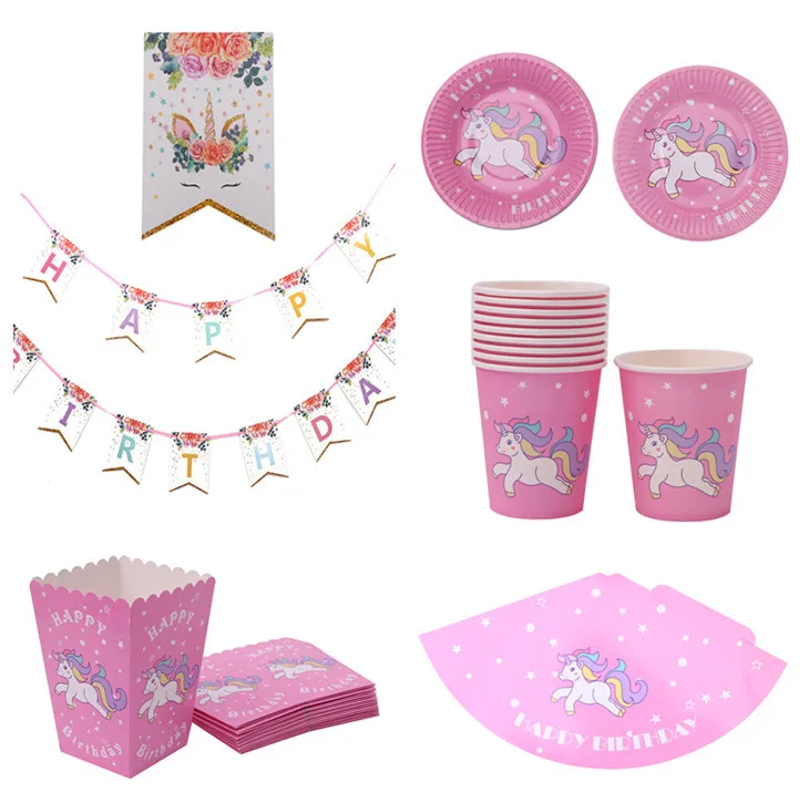Unicorn Theme Birthday Party Tablewear Birthday Plate Cup Napkins Banner Wedding Birthday Party Suppliers Decorations
Unicorn Theme Birthday Party Tablewear Birthday Plate Cup Napkins Banner Wedding Birthday Party Suppliers Decorations