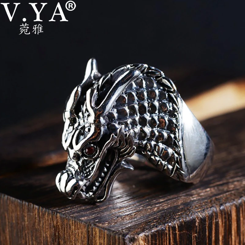 V.YA 100% 925 Sterling Silver Ring Thai Silver Vintage Punk Gothic Dragon Ring for Men Jewelry Vintage Mens Rings Fine Jewelry
V.YA 100% 925 Sterling Silver Ring Thai Silver Vintage Punk Gothic Dragon Ring for Men Jewelry Vintage Mens Rings Fine Jewelry