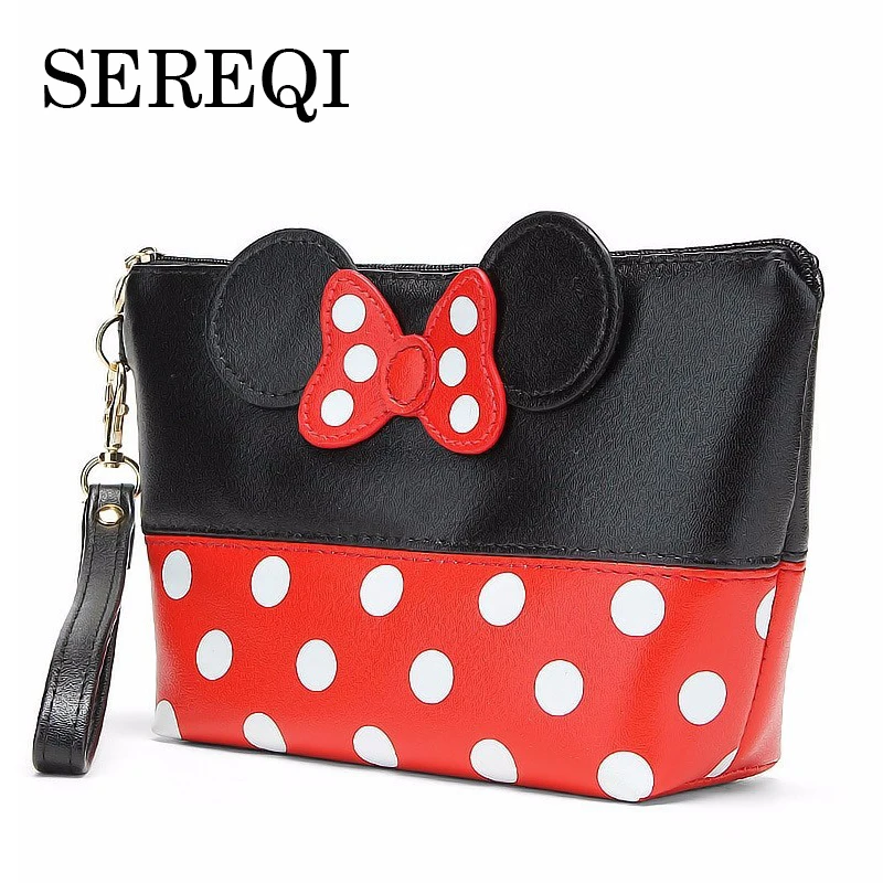 SEREQI Mickey Bow Dot PU Travel Organizer Cosmetic Bag Fashion Makeup Bag Wash Toiletry Bag Quality Bag Organizer Beauty Case
SEREQI Mickey Bow Dot PU Travel Organizer Cosmetic Bag Fashion Makeup Bag Wash Toiletry Bag Quality Bag Organizer Beauty Case