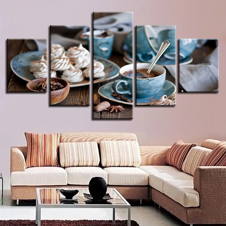 Home Decor Modular HD Prints Canvas Pictures 5 Pieces Coffee Cup Paintings Fine Afternoon Tea Poster Kitchen Wall Art Framework
Home Decor Modular HD Prints Canvas Pictures 5 Pieces Coffee Cup Paintings Fine Afternoon Tea Poster Kitchen Wall Art Framework