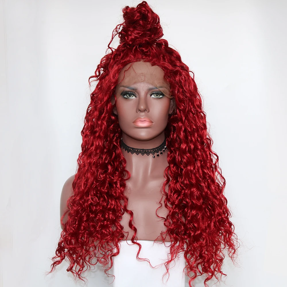 curly wigs red