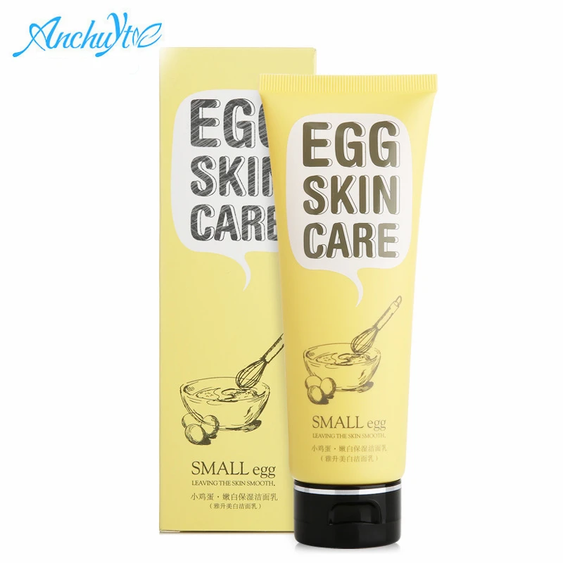 

SMALL Egg Whitening Moisturizing Facial Cleanser 120g Oil Control Hydrating Deep Cleansing Shrink Pores Face Cleanser Anti Acne