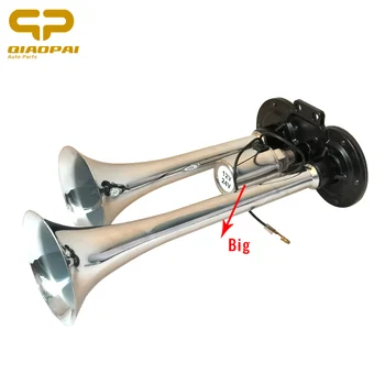 1PC Super Loud 12V /24V Siren Chrome Electric Air Horn Truck Train Car Boat Horn 2 Pipe Trumpet Claxon with Big Solenoid Valve
1PC Super Loud 12V /24V Siren Chrome Electric Air Horn Truck Train Car Boat Horn 2 Pipe Trumpet Claxon with Big Solenoid Valve