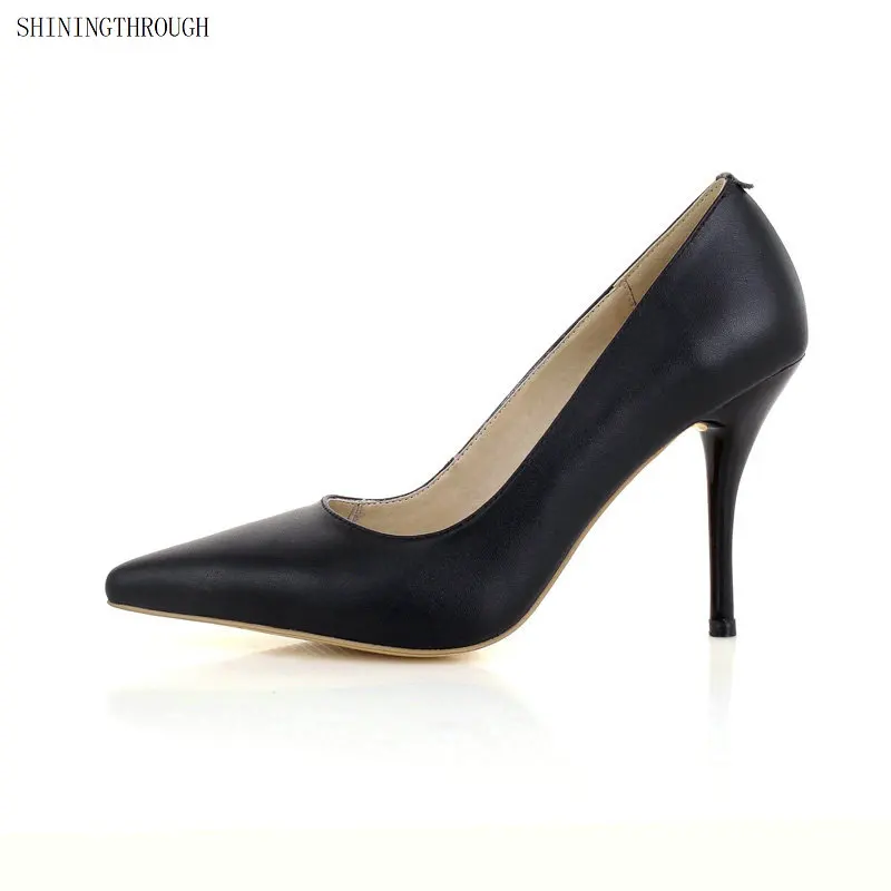 High Heels Shoes Woman Summer Genuine Leather Heel Black Pointed Toe cow Leather Fall Pumps
High Heels Shoes Woman Summer Genuine Leather Heel Black Pointed Toe cow Leather Fall Pumps