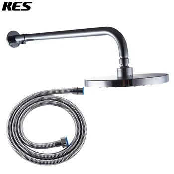 KES Bathroom Shower Arm with Rainfall Showerhead and Hose, 18.7-Inch Extra Length Wall Mount, Polished Chrome, PSA7-C1
KES Bathroom Shower Arm with Rainfall Showerhead and Hose, 18.7-Inch Extra Length Wall Mount, Polished Chrome, PSA7-C1