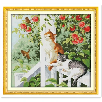The Two Cats DIY Home Decor Paintings Counted Print On Canvas DMC 14CT 11CT Chinese Cross Stitch Needlework Sets Embroidery kits
The Two Cats DIY Home Decor Paintings Counted Print On Canvas DMC 14CT 11CT Chinese Cross Stitch Needlework Sets Embroidery kits