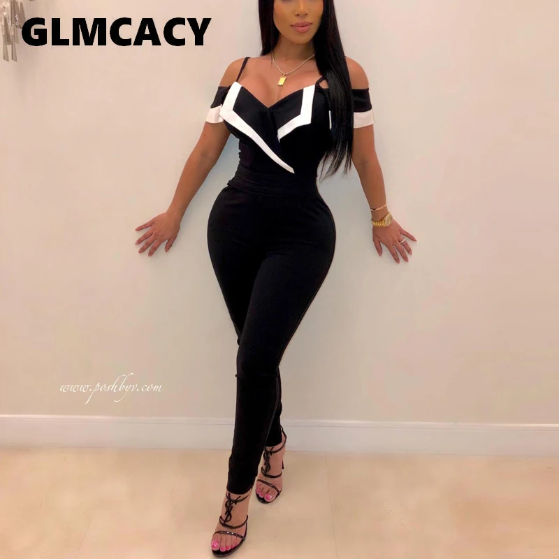 Women Spaghetti Strap Off Shoulder Jumpsuit Elegant Color Block Bodycon Long Overalls Jumpsuit Summer Fall Streetwear Clubwear
Women Spaghetti Strap Off Shoulder Jumpsuit Elegant Color Block Bodycon Long Overalls Jumpsuit Summer Fall Streetwear Clubwear